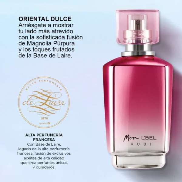 Mon L'Bel Rubí Perfume de mujer Larga Duración 40 ml - Imagen 3